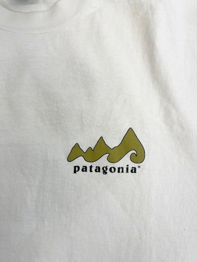 patagonia surf logo usa製　パタゴニア vintage Vintage 90's Patagonia Surfboards Beneficial Tee %100 Cotton