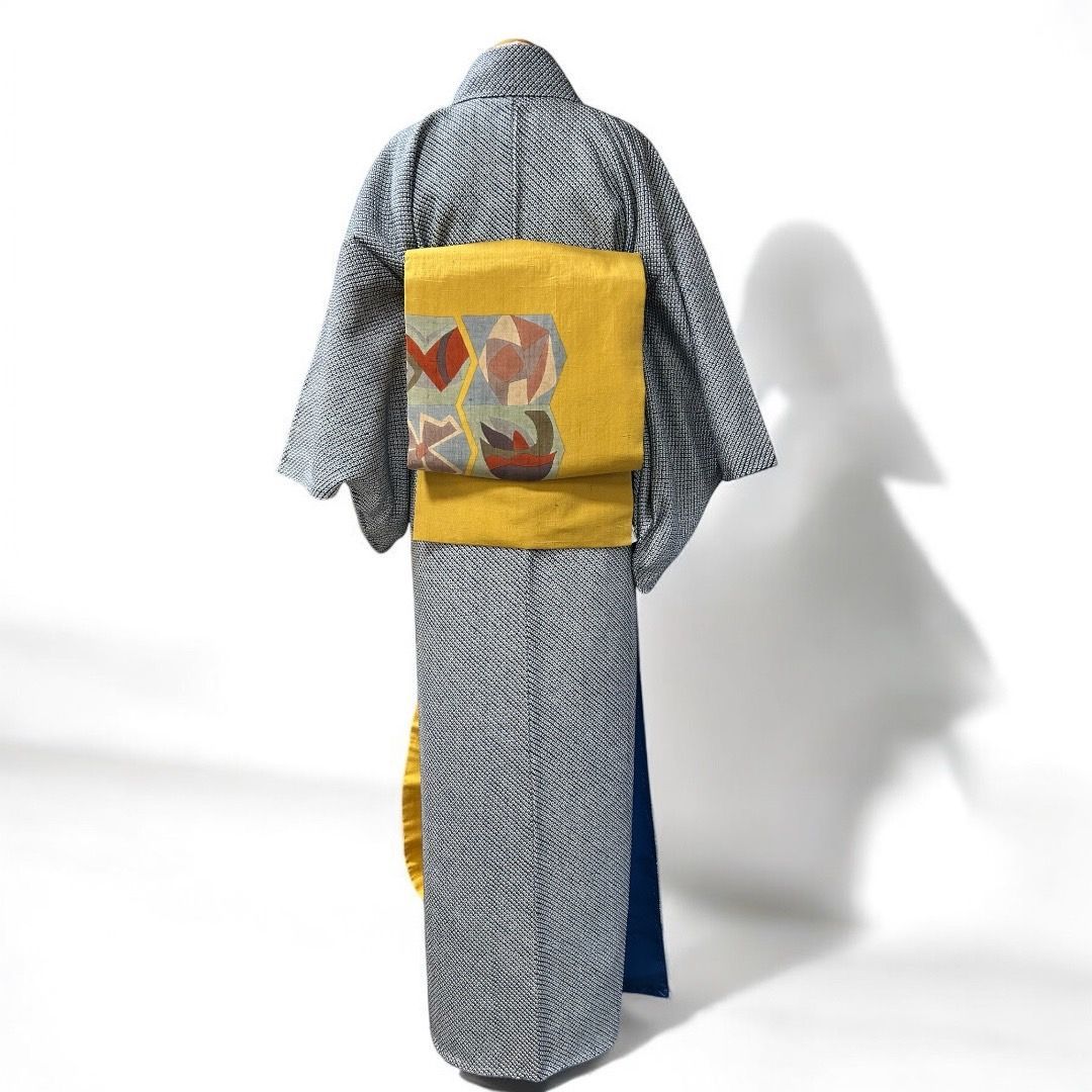 未使用品 小紋 袷 本総絞り(重ね衿付き)【S】 - メルカリ
