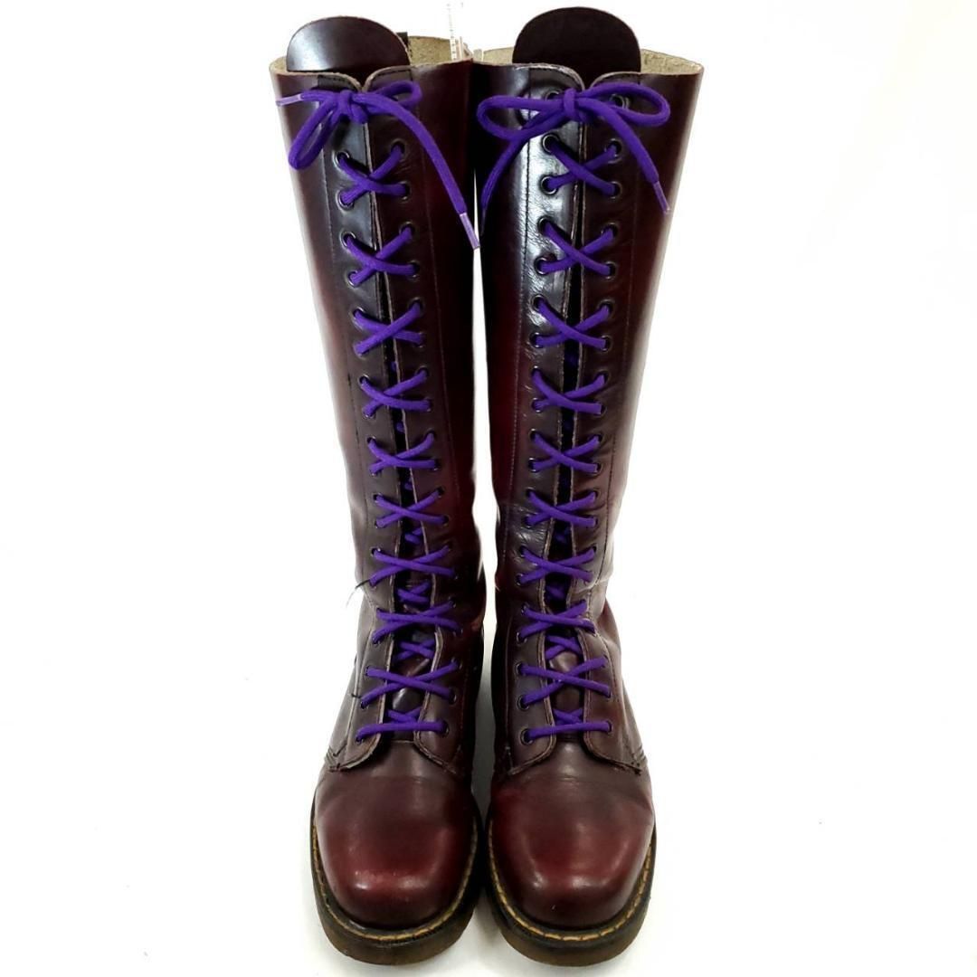 ドクターマーチン　ホワイト社　イングランド製　20ホール　バーガンディ　UK４ ドクターマーチン ホワイト社 イングランド製 20ホール バーガンディ