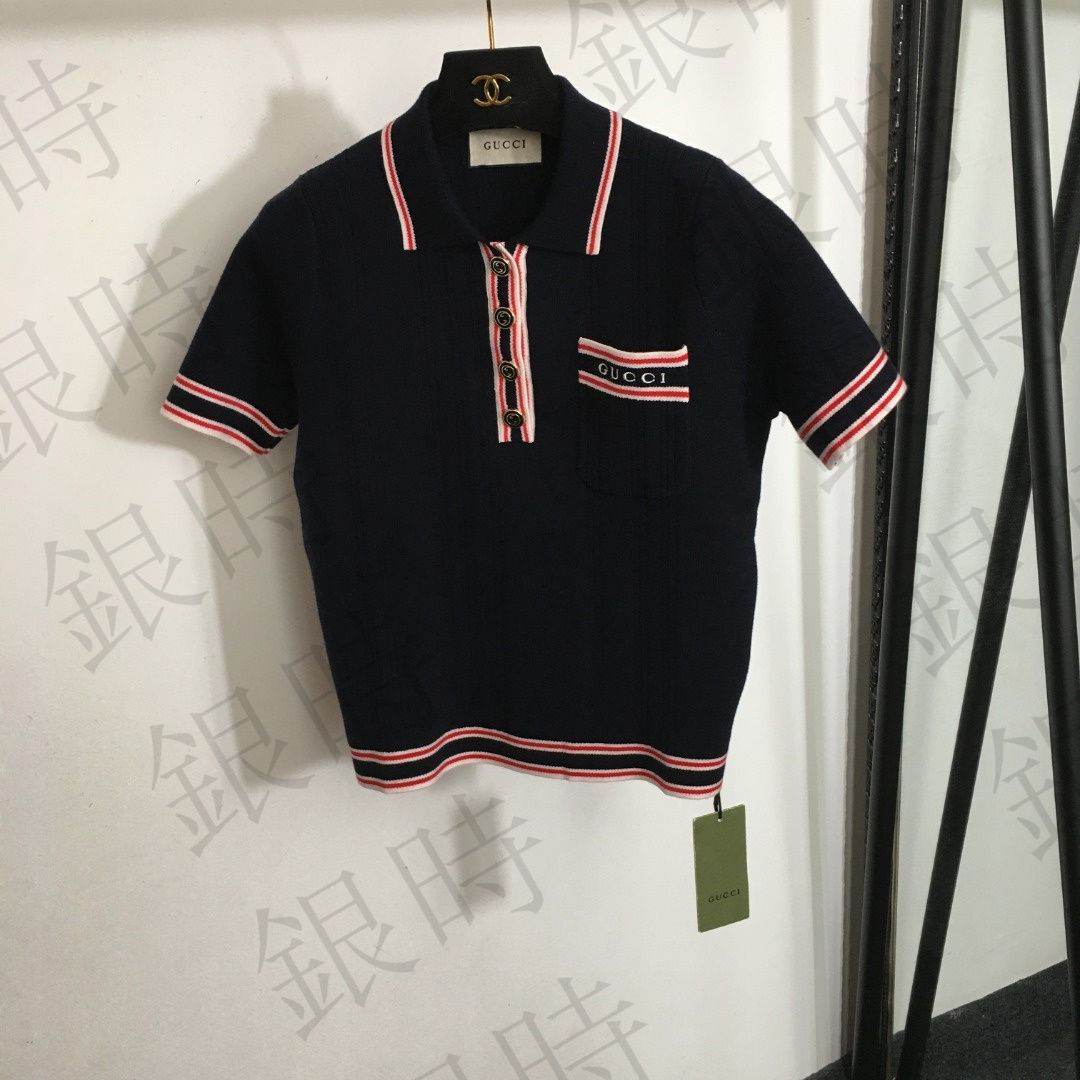 美品 GUCCI グッチ  半袖(Tシャツ)  ウール ニット