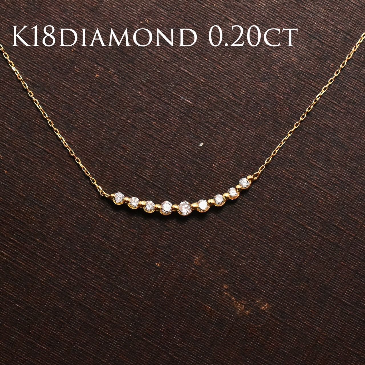 大特価》K18 ダイヤモンドネックレス 18金 アクセサリー レディース