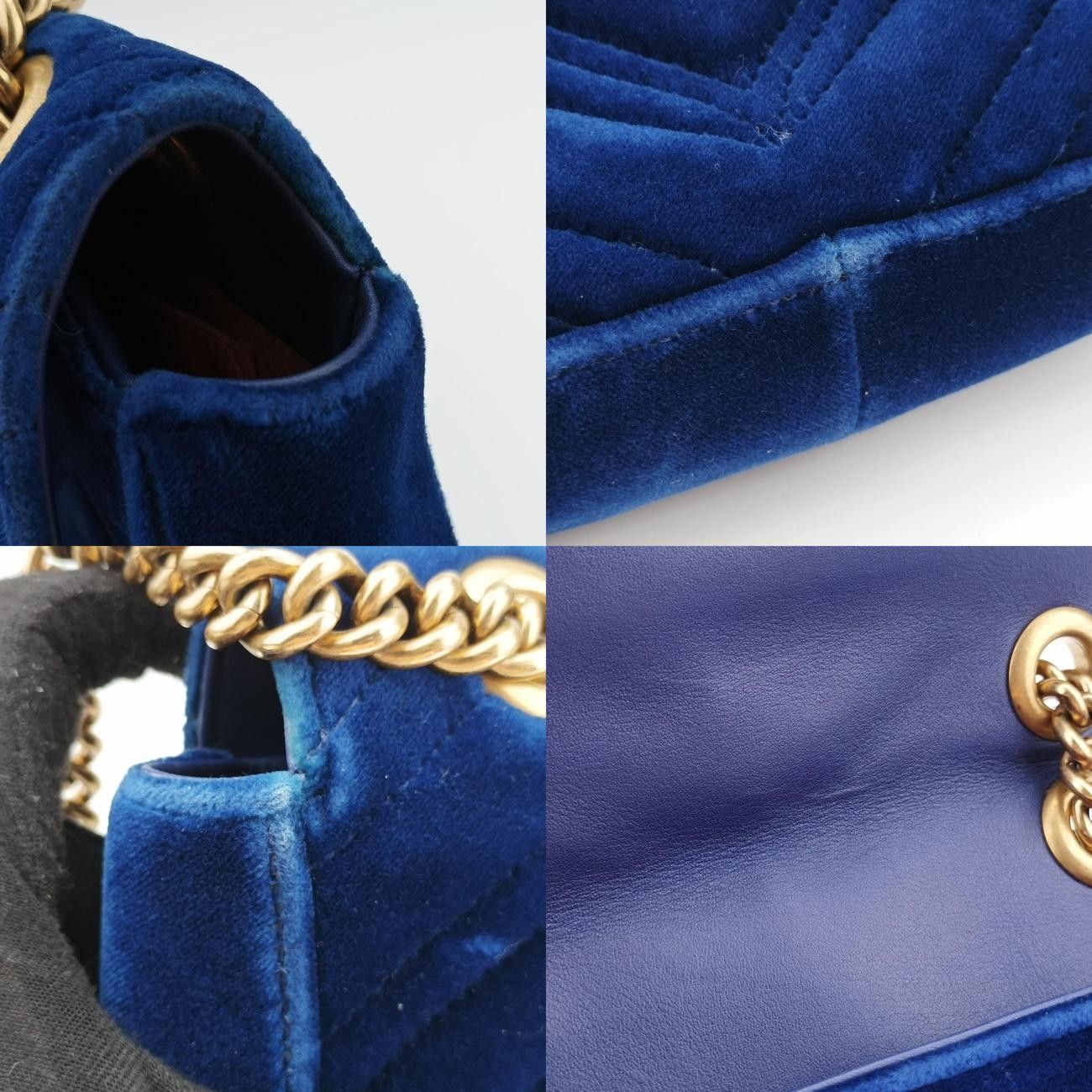 グッチGucciGGマーモントブルーベロア446744C026290997