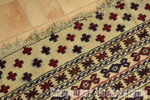 RAGS006 トライバルラグ 185cm×123cm アフガンキリム 手織り