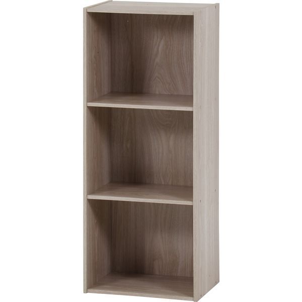 カラーボックス3段 A4対応 アッシュグレー 組立品