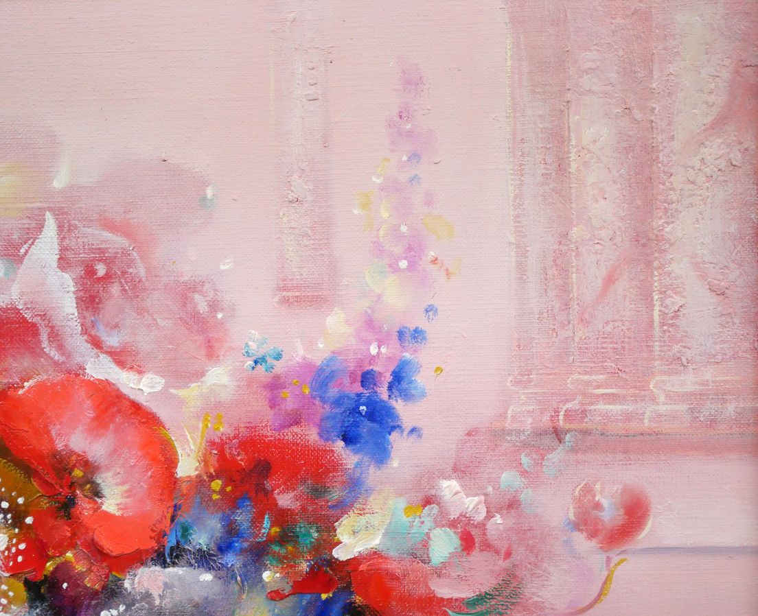 渡辺芳文 油絵 風と太陽 F4 絵画 - 絵画