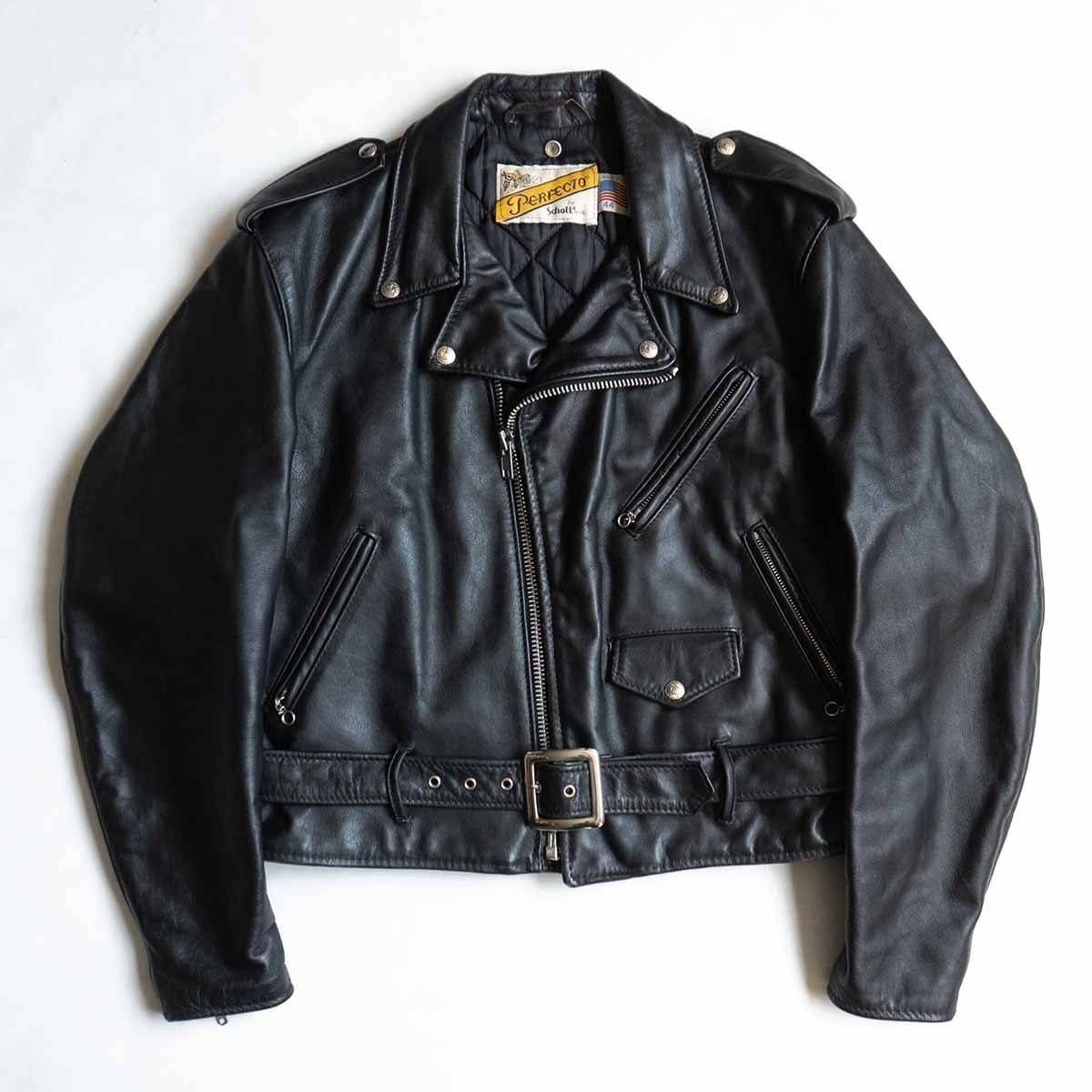 美品/ビッグサイズ】SCHOTT【618/ダブルライダース ジャケット】44