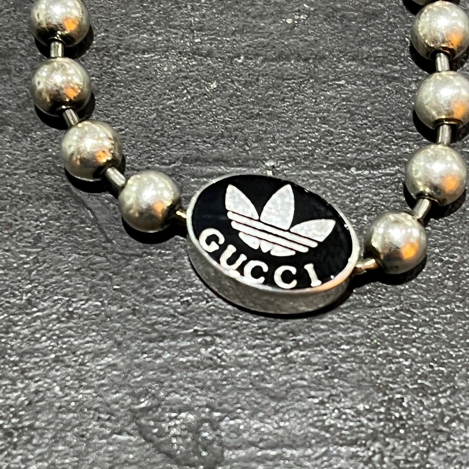 新品 adidas Gucci アディダス コラボ ボールチェーン ブレスレット
