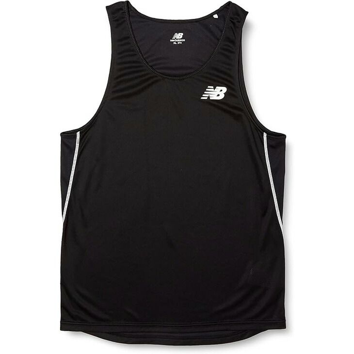 ニューバランス ノースリーブシャツ メンズ ランニングウエア Newbalance レーシングシャツ 陸上 トレーニング マラソン  記録会 ワンポイント スリーブレス 男性 袖なし トップス タンクトッ