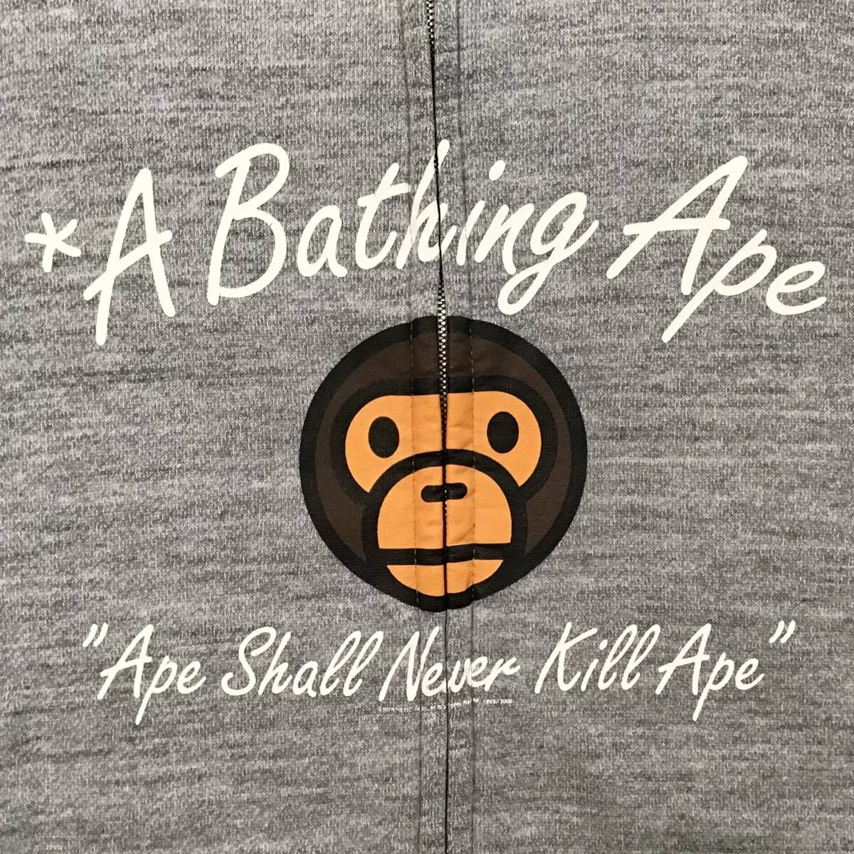 MILO LOGO フルジップ パーカー Mサイズ a bathing ape BAPE