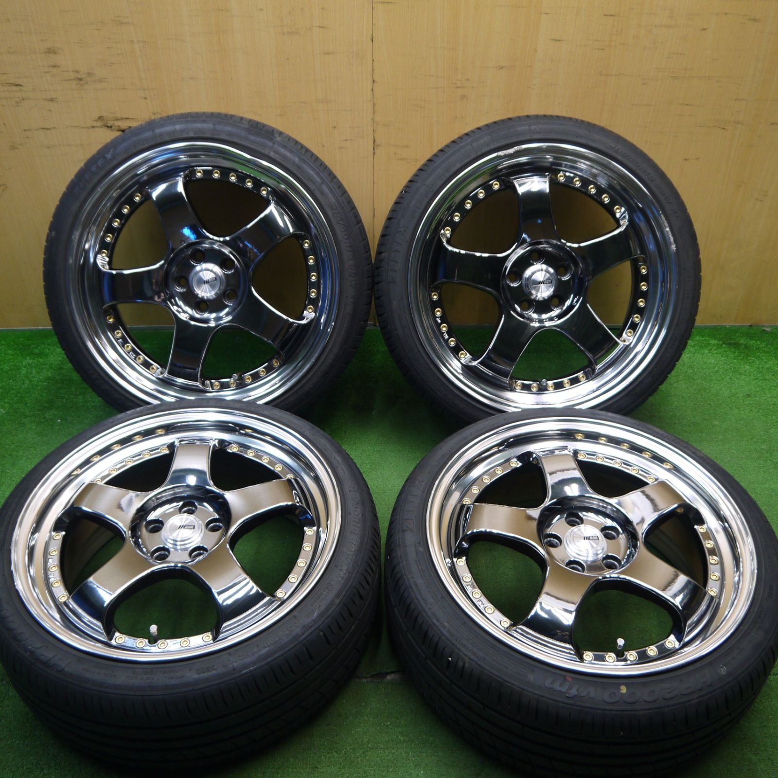 バリ溝 22年 9.5分 プリウス 等 TANABE SSR SP1 215|40R18 ジーテックス HP2000 vfm タナベ 18インチ PCD100|5H 5042302Hノ