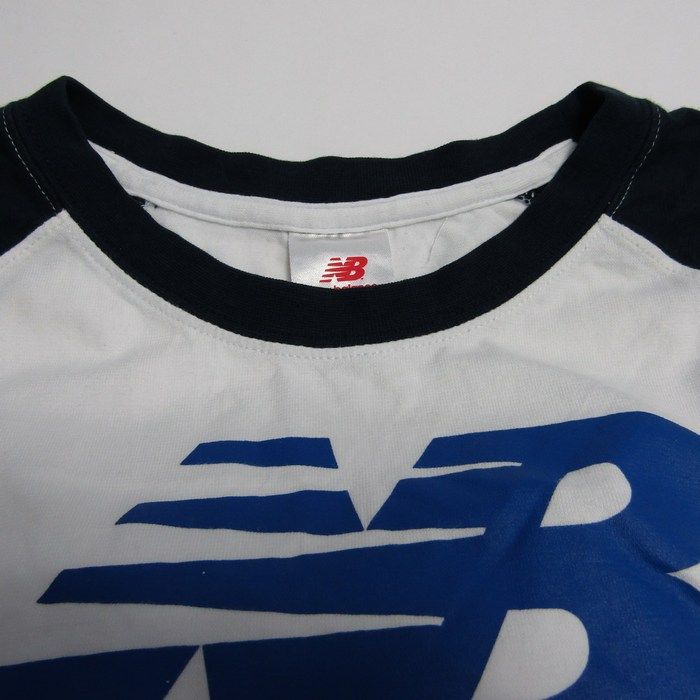 ニューバランス 長袖Ｔシャツ トップス ロゴT ラグランT スポーツウエア キッズ 男の子用 150サイズ ホワイト NEW BALANCE 【中古】