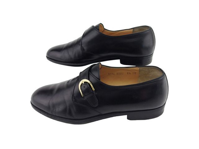 Ferragamo サルヴァトーレフェラガモ モンクストラップシューズ 6黒