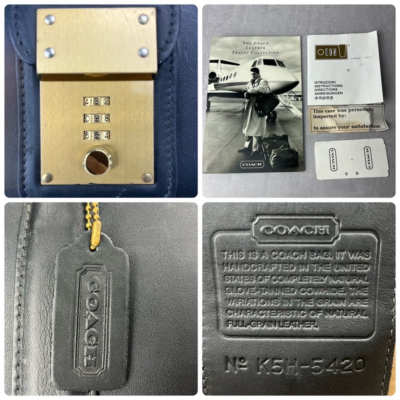 OLD COACH オールドコーチ ビジネスバッグ ブリーフケース ダレスバッグ ドクターズバッグ オールレザー ブラック 黒 5420 - メルカリ