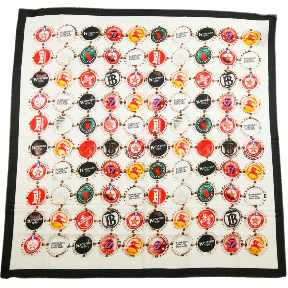未使用 BURBERRY バーバリー ボトルキャップ プリント シルクブレンド  