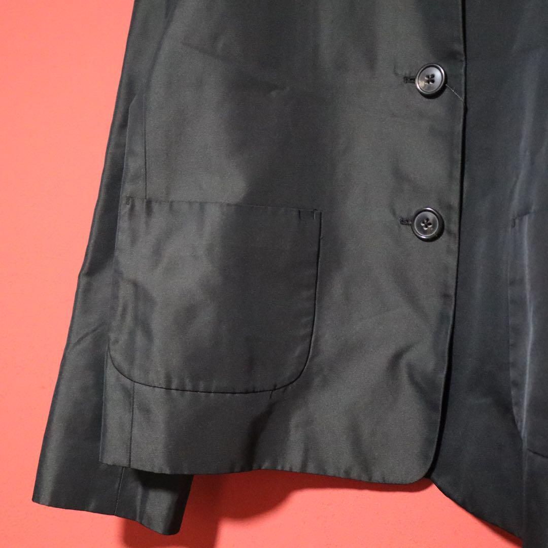 【モード】JIL SANDER シルク混 光沢デザイン テーラードジャケット モード】JIL SANDER シルク混 光沢デザイン テーラード
