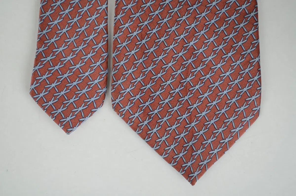 未使用級 エルメス HERMES ネクタイ シルク グリーン クローバー