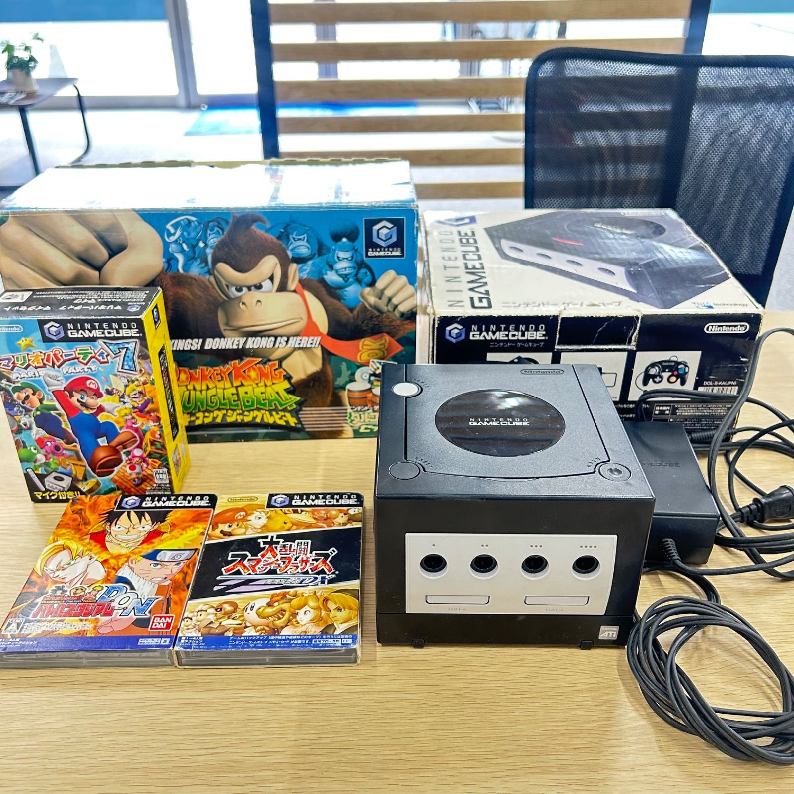 ニンテンドーゲームキューブ - ゲームキューブ本体セット 動作確認済み】任天堂 ゲームキューブ 本体一式セット (オレンジ