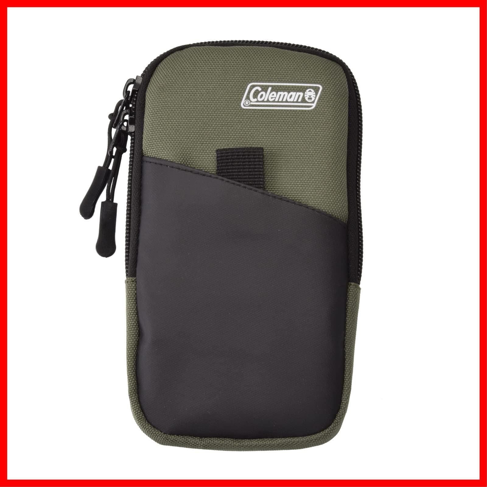 【数量限定】エツミ u0026 Coleman (コールマン) コラボレーションモデル スマートポーチ グリーン スマホポーチ ベルト ループ カラビナ 付き アウトドア キャンプ VCO-8756