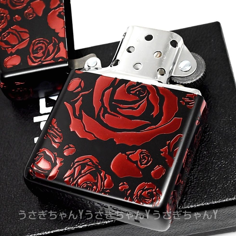 zippo☆アーマー☆5面彫刻☆RED ROSE☆薔薇☆ジッポ ライター - メルカリ