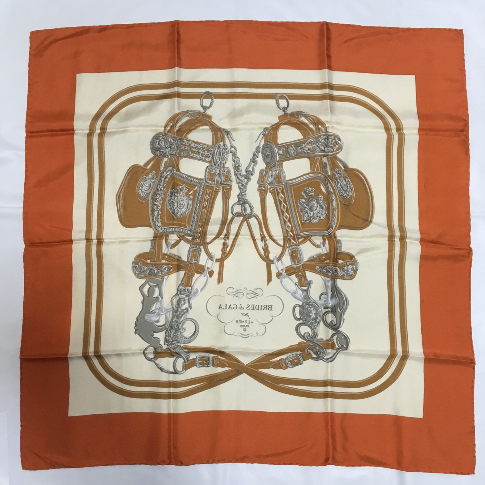良品 エルメス シルクスカーフ ブラウン系 楽天市場】HERMES エルメス スカーフ CARRE カレH 80×80 エクス