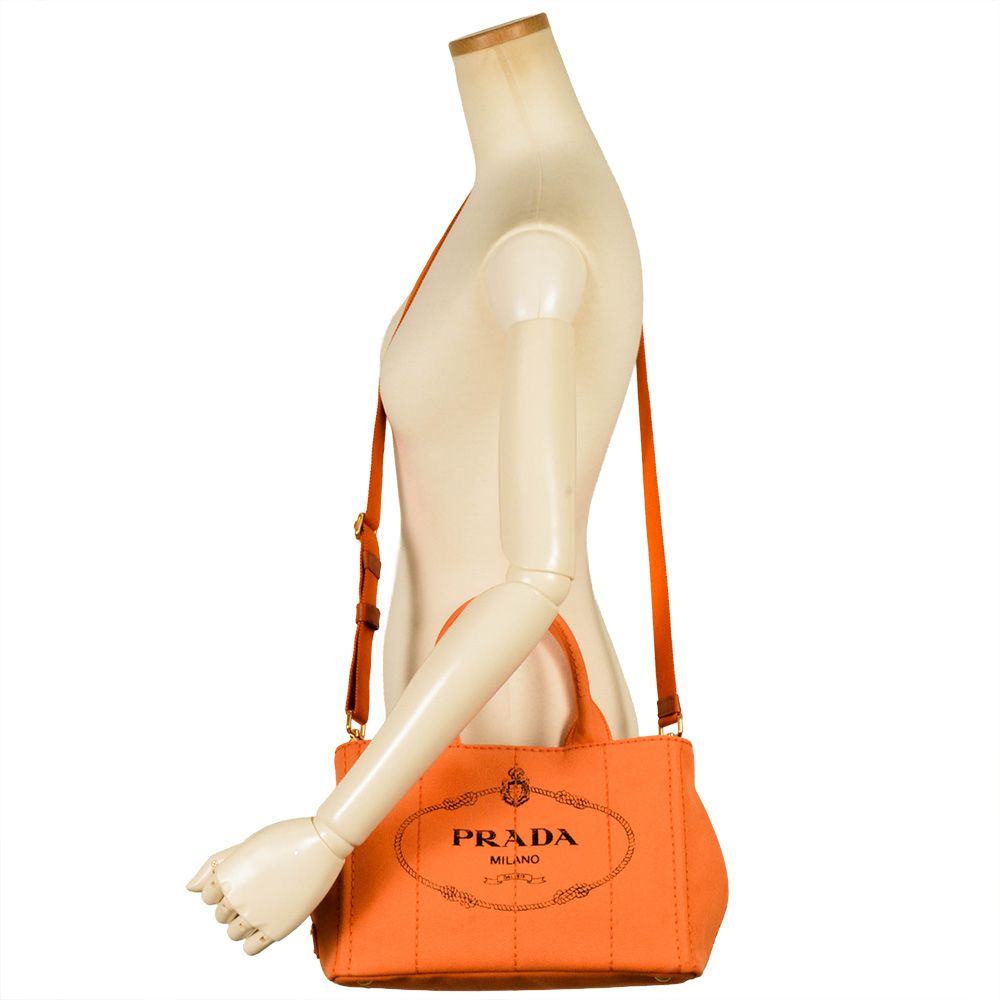 プラダ PRADA カナパ ミニ ハンドバッグ キャンバス 1BG439