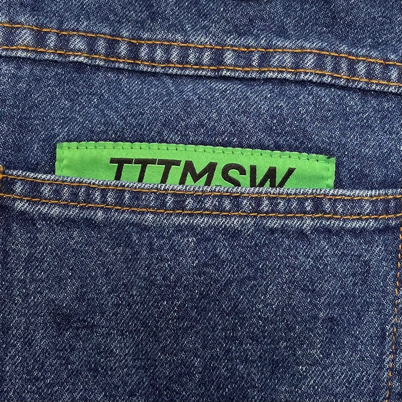 新品 定価33000円 TTT_MSW 22SS パームツリー デニム パンツ