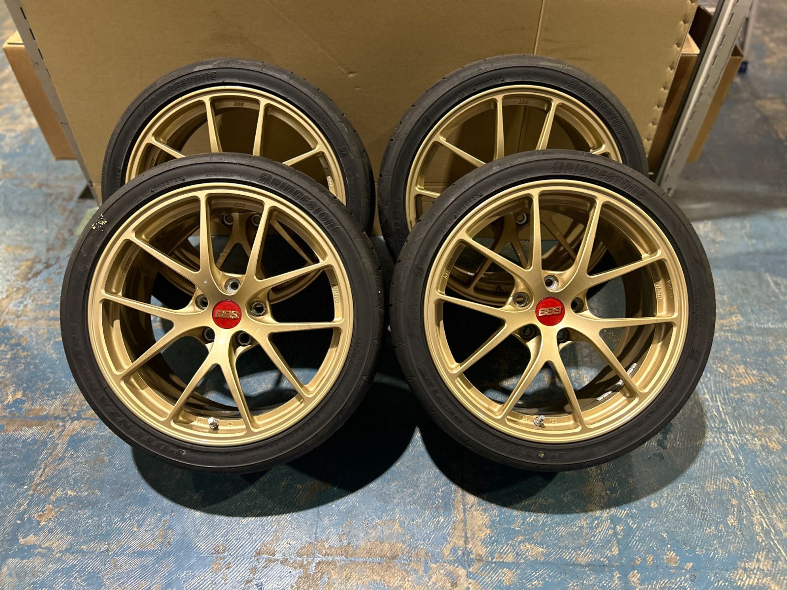 BBS RI-A047 18インチ×8.5J 35 PFS 5H-112 4本セット ブリヂストン 245 35R18