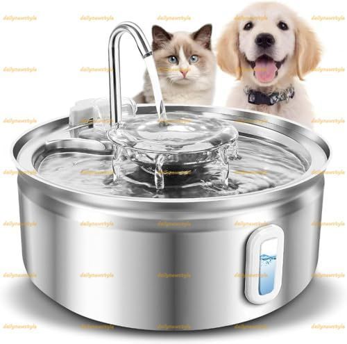 人気推薦◆猫 水飲み器 2025新モデル ステンレス製 自動給水器 犬 3.2L大容量 ペットみずのみ器|給水器 24dB静音 洗いやすい 取付簡単