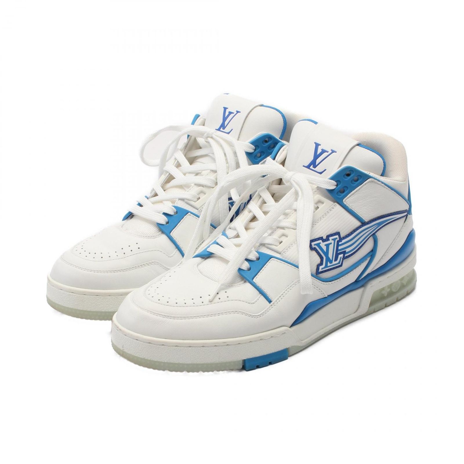 ルイヴィトン スニーカー 水色 ルイヴィトン LOUIS VUITTON Trainer 