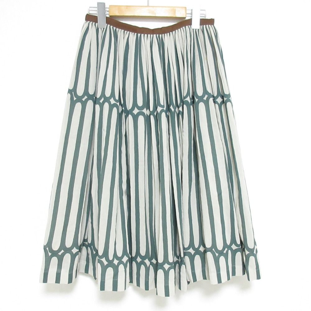 ミナペルホネン finger stripe ギャザースカート