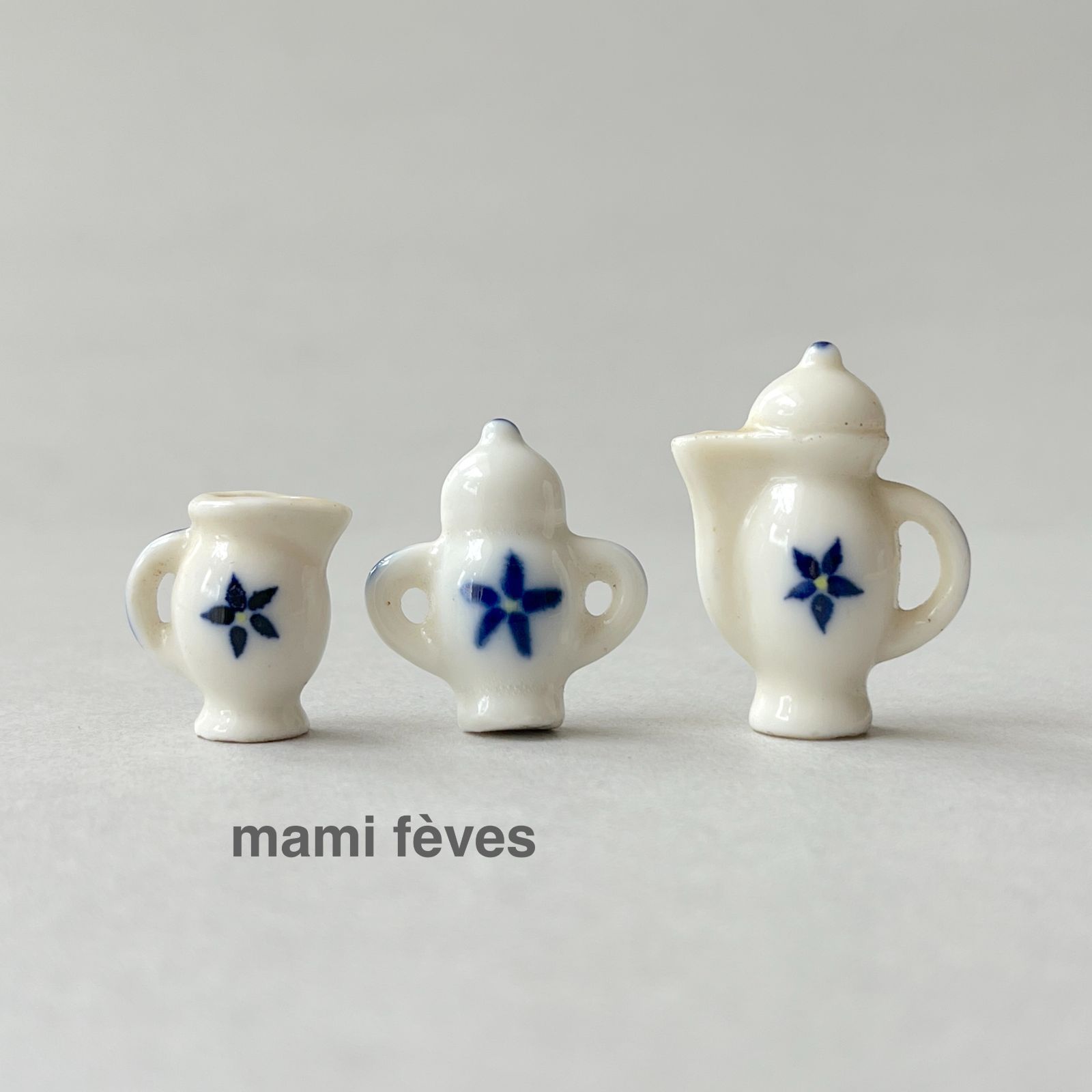 フェーヴ ティーセットとスイーツ 5個 フランス フェーブ ミニチュア