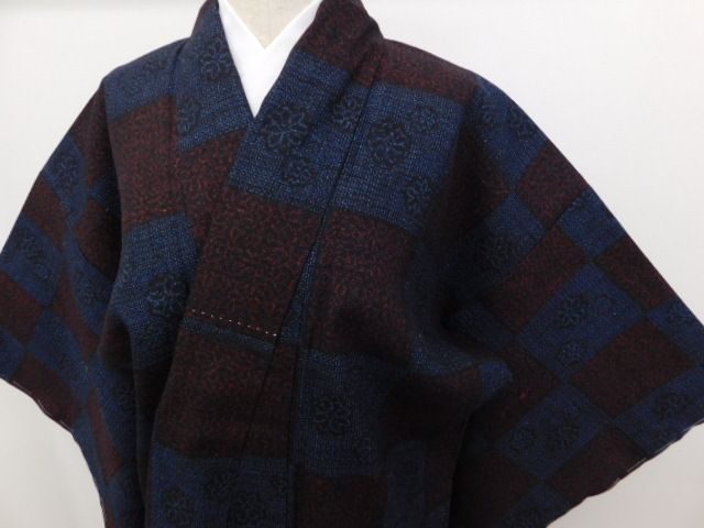 重要無形文化財 本場結城紬 付け帯 80亀甲 美品 作り帯 文化帯