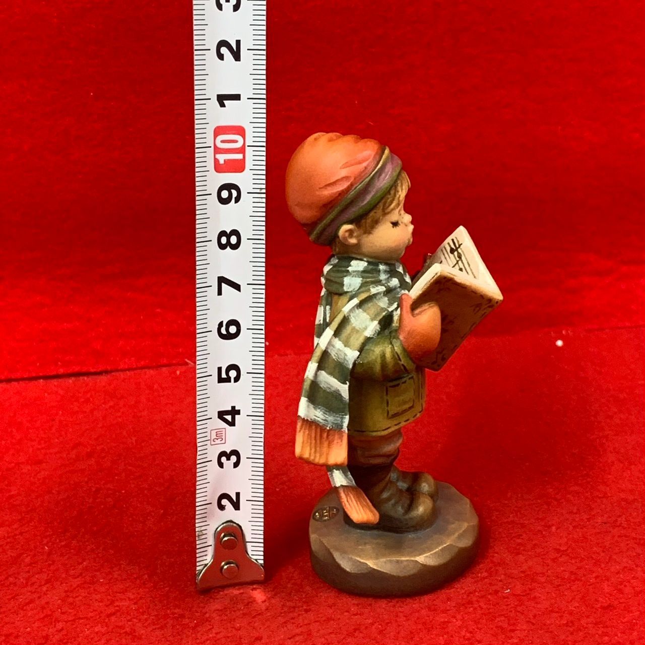 希少 アンリ人形 木彫り サラケイ Joy to tha world 10cm Anri