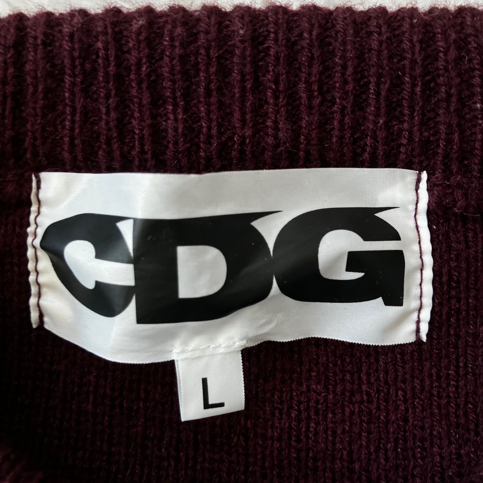 状態良 コムデギャルソン COMME des GARCONS cdgスクールニットレッド 