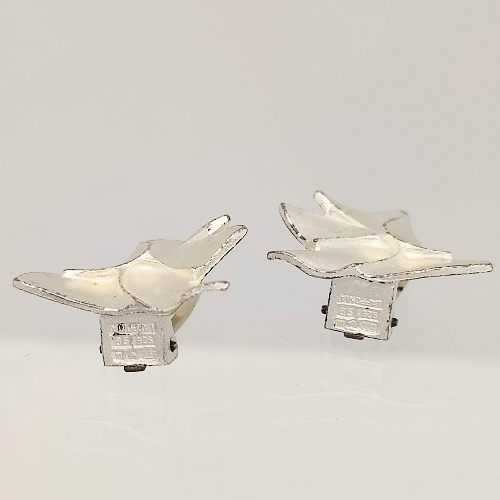 美品】ラポーニア LAPPONIA デザインイヤリング シルバー925