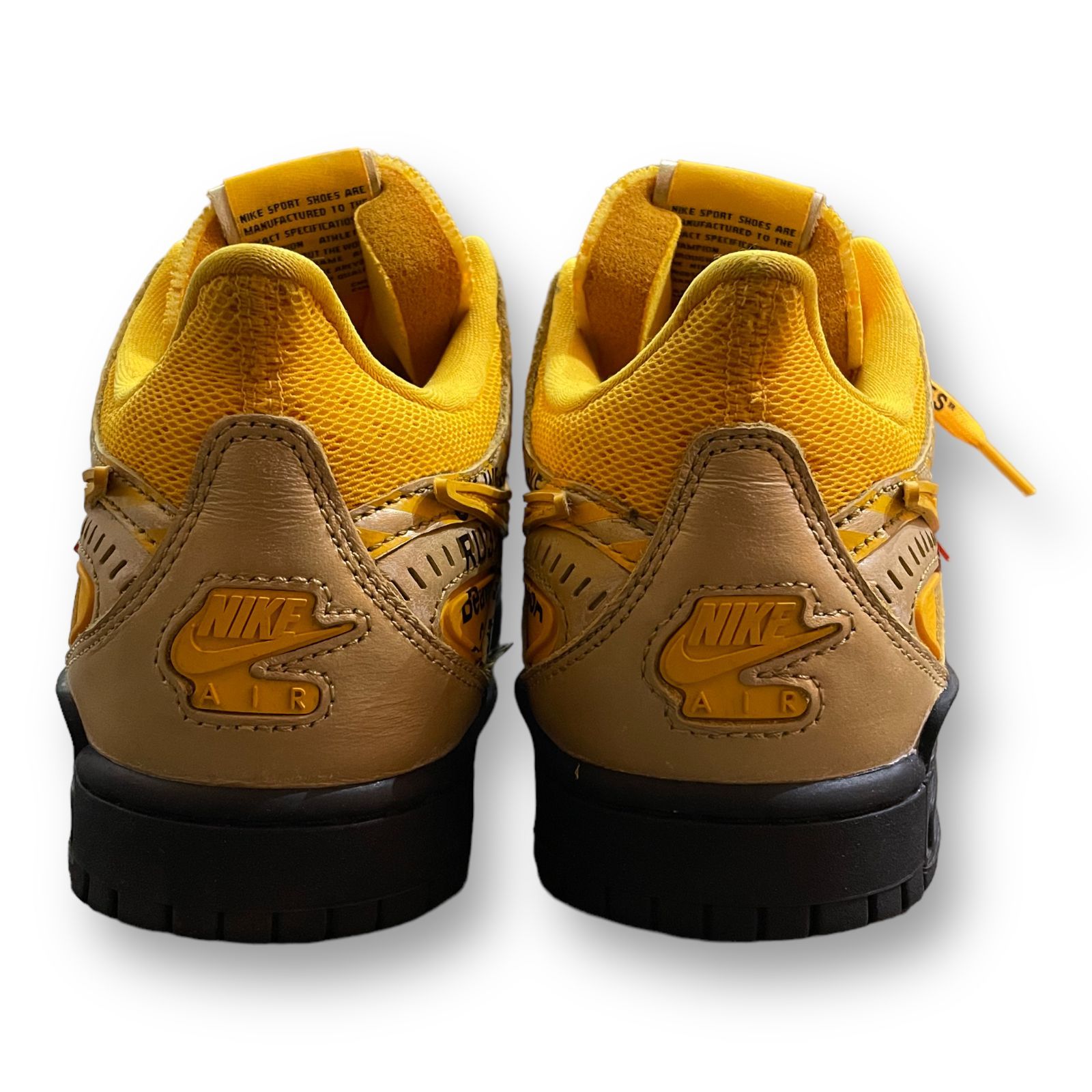 国内正規 OFF-WHITE × NIKE AIR RUBBER DUNK UNIVERSITY GOLD オフ 