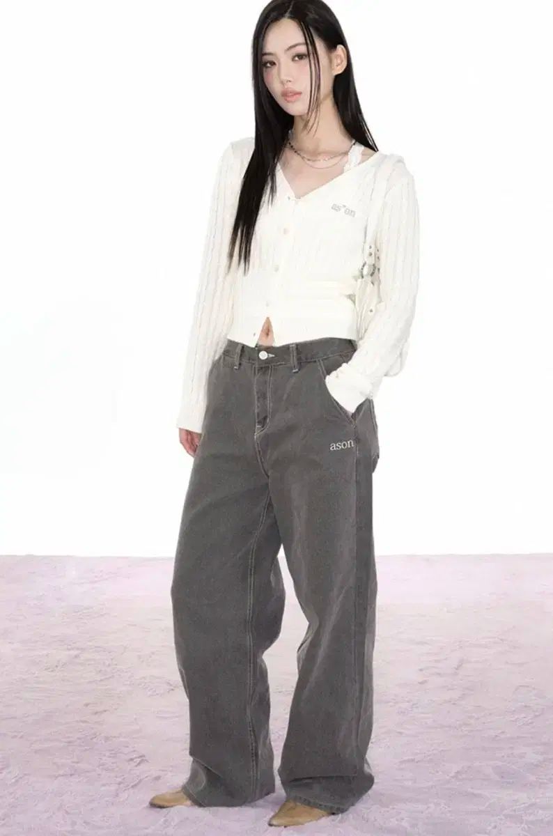 アズオン スモッグ パンツ グレー s