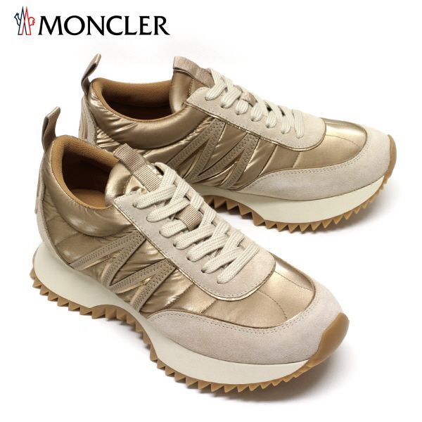 24SS新作 モンクレール MONCLER  レディース PACEY スニーカー【ライトベージュ(ゴールド)】 4M00140 M4159 222/【2024SS】l-shoes