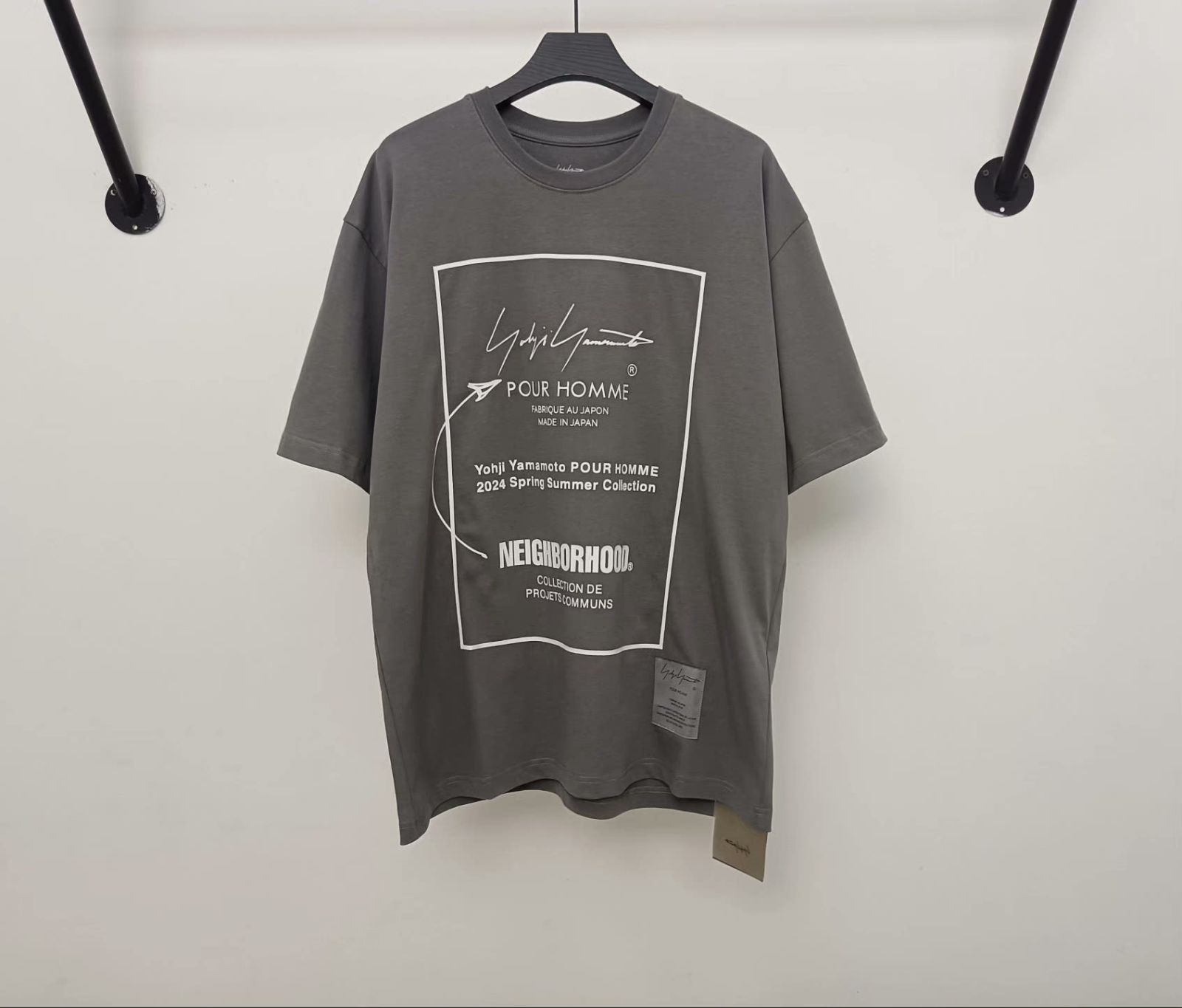 NEIGHBORHOOD × YOHJI YAMAMOTO ネイバーフッド x ヨウジヤマモトプリントショートスリーブTシャツ  HS-T80-285-Blak サイズXL-XXL - メルカリ