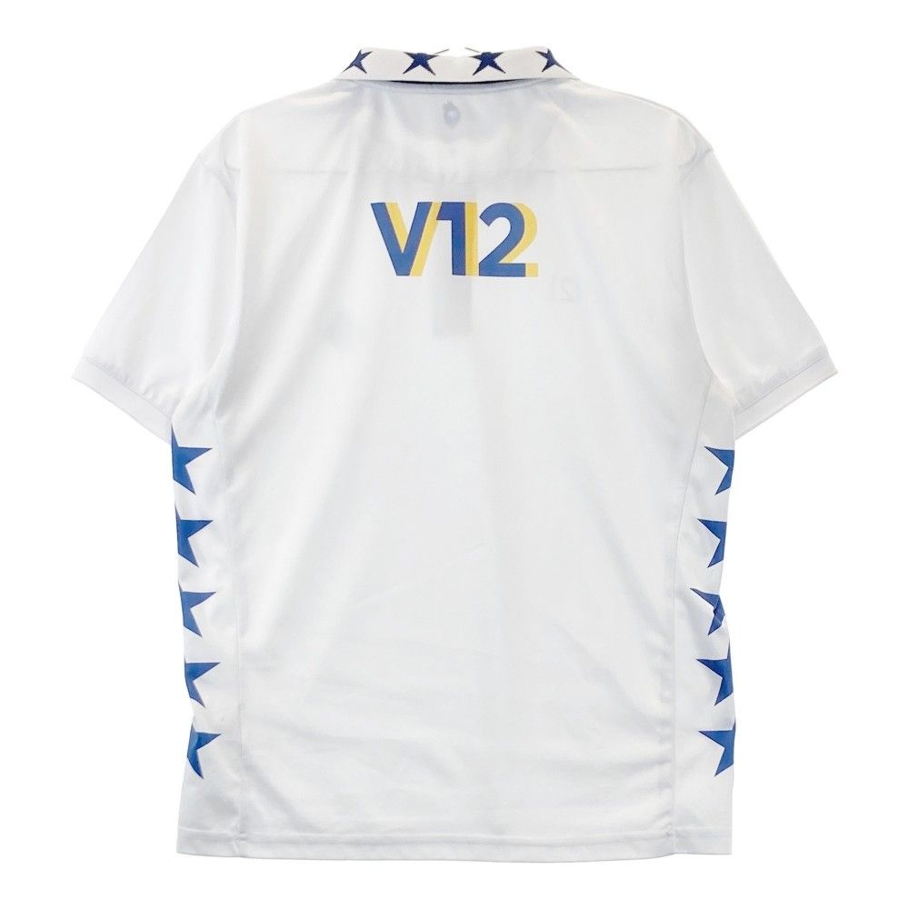 V12 ヴィトゥエルヴ ジャガード 半袖モックネックシャツ ホワイト 2/L