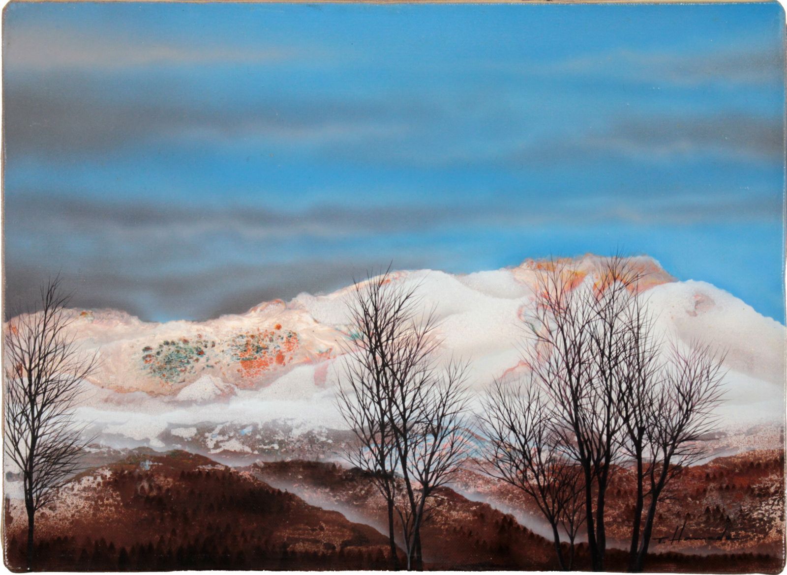 浜田泰介 「樽前山」 油絵・油彩画 絵画 浜田泰介 「樽前山」 油絵・油彩画 絵画 - メルカリ
