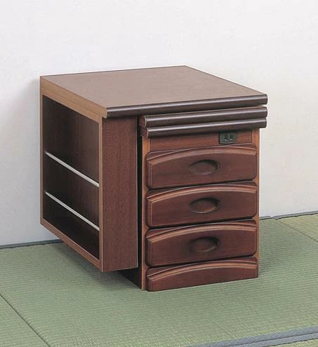 NEW天然木ワンタッチ文机 デスク 書斎机 完成品 ワンタッチの