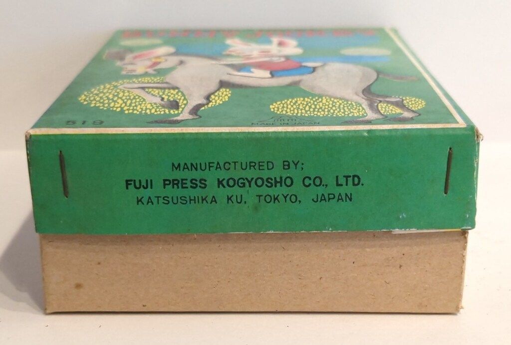 ま*ー様 富士プレス 兎のピアニスト ブリキ 富士プレス/フランコニア ゼンマイブリキ BUNNY JOCKEY 毛白/馬茶