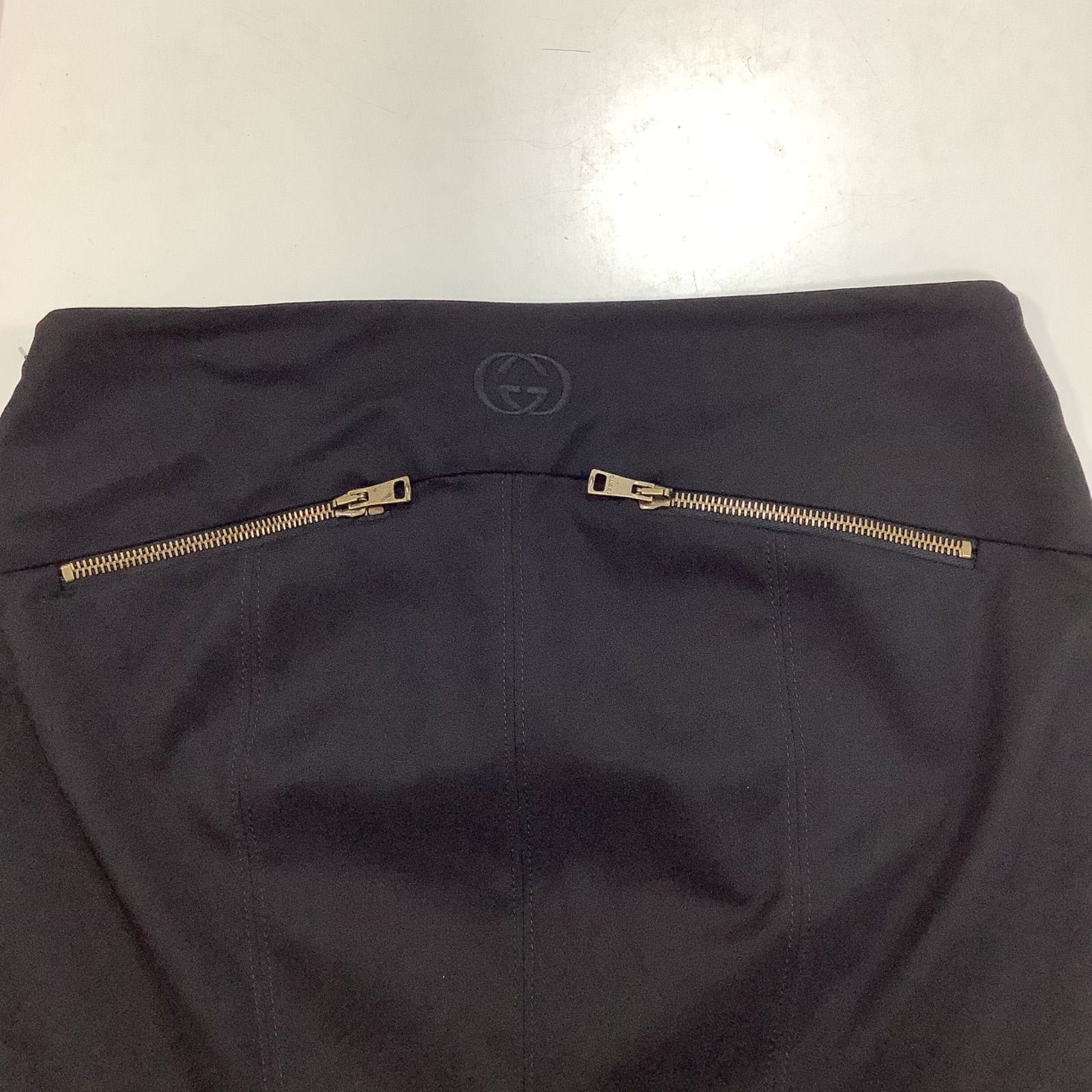 新品　未使用　グッチ　ひざたけスカート　ブラック 未使用】タグ付き グッチ GUCCI スカート ひざ丈 - メルカリ