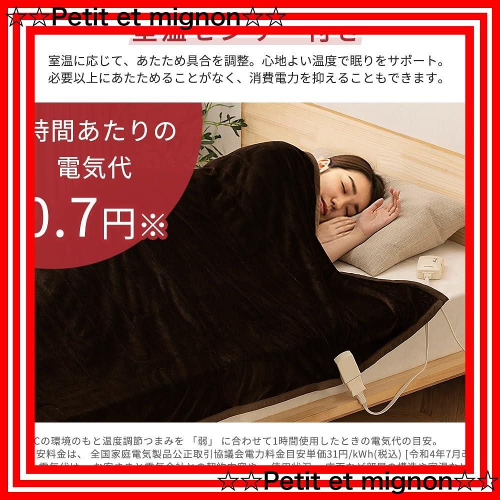 ダークブラウン EHB-FR1813B-DT 電気毛布 190×130cm OHYAMA IRIS WWW_KANDAIZUMI_COM