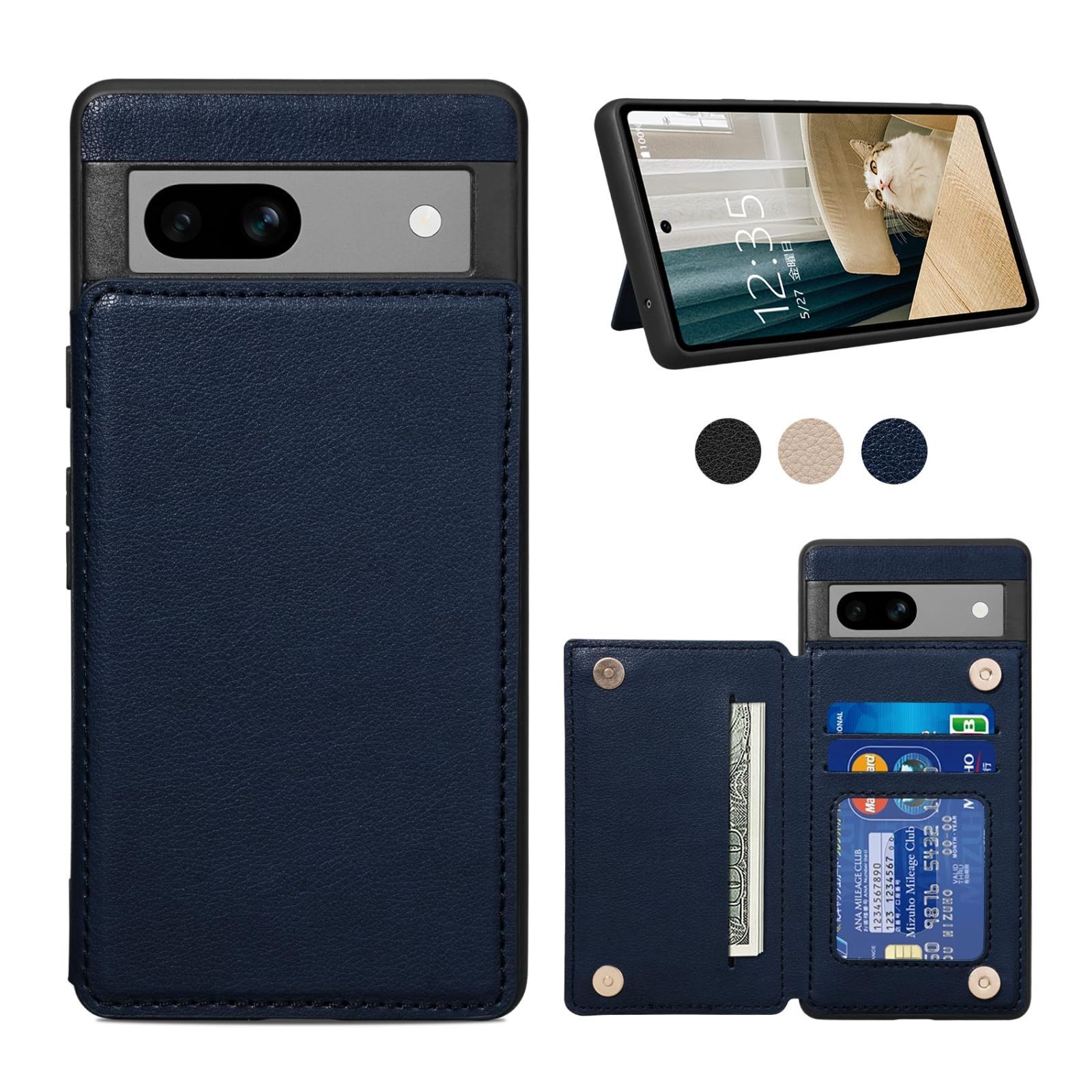 【数量限定】ケース 背面 手帳型 スマホケース Pixel7a 背面ケース カード pixel 7a 7a ケース Shlybaay 背面 ピクセル 7a ICカード収納 軽量 ぴくせる Pixel 7a ケース カバー 磁石吸着 背面 カード収納 