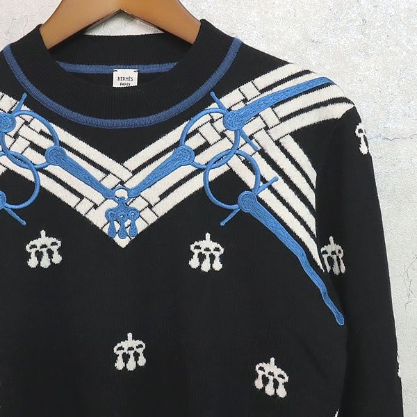 広尾店】 美品 エルメス HERMES 24AW ロングスリーブニット