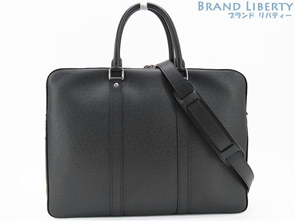 ほぼ ルイヴィトン LOUIS VUITTON タイガ PDV PM ポルトドキュマンヴォワヤージュ 2WAY ビジネスバッグ ブリーフケース 書類かばん ノワール ブラック M33412