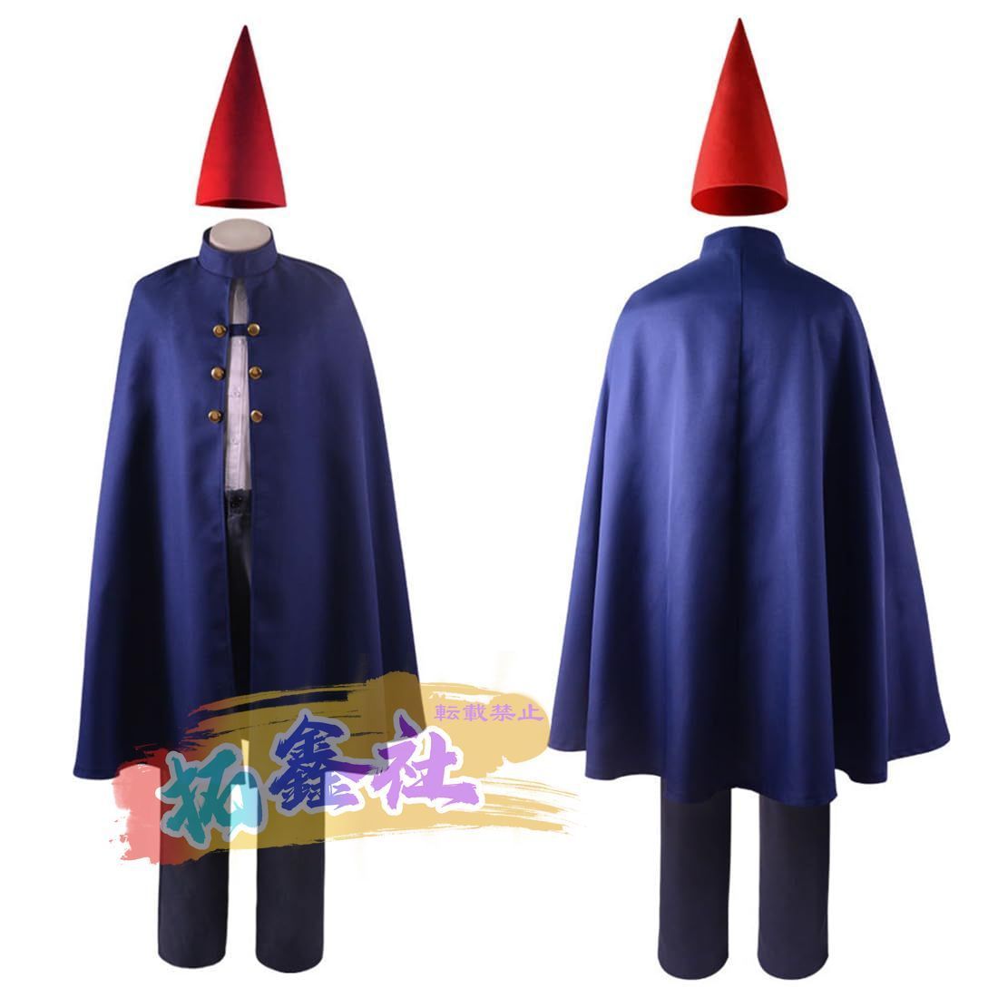 キャラクター衣装 cos服 オーバー ザ ガーデンウォール Over the Garden Wall に適合 Wirt ワート マント セット コスチューム イ
