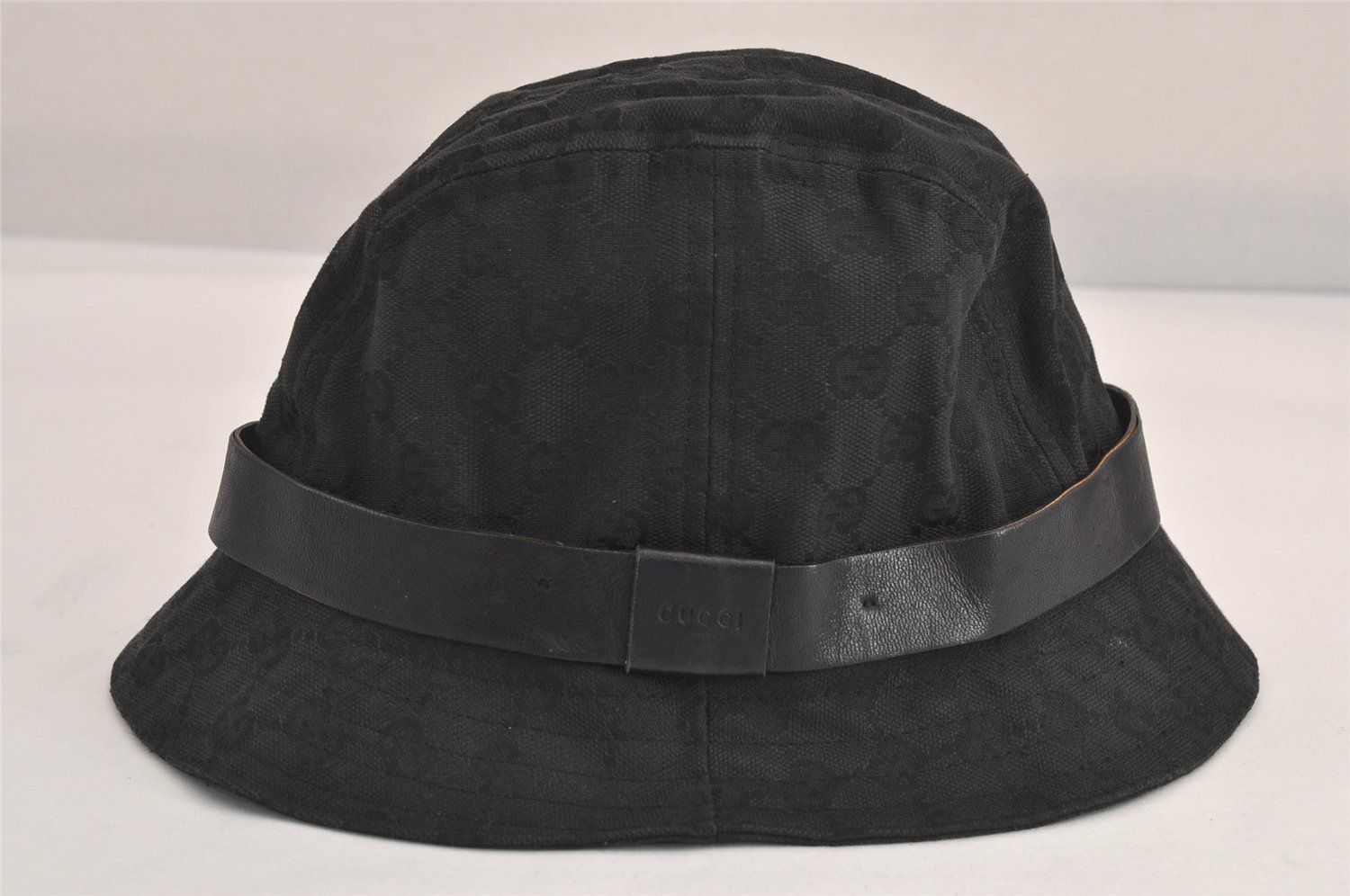 GUCCI グッチ バケットハット GGキャンバス レザー 023441 サイズ L 